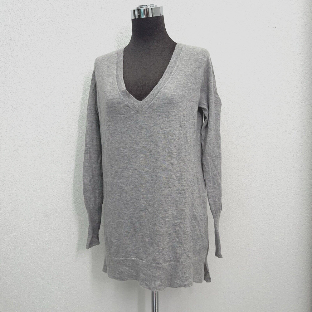 Peter Millar 100% Cashmere Sweater Women S Grey Knit Tunic Bel Air CC Logo